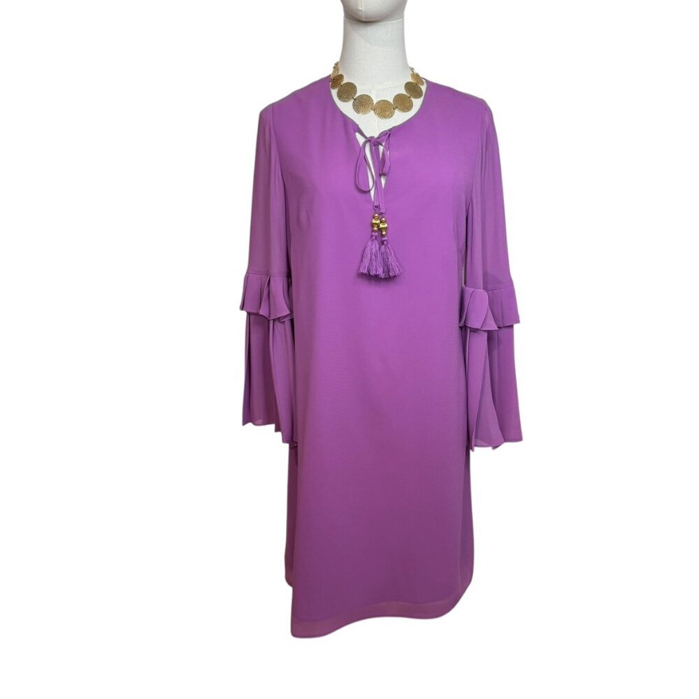 NWT Vince Camuto Chiffon Bell-Sleeve Lilac Minidress by  SZ:6